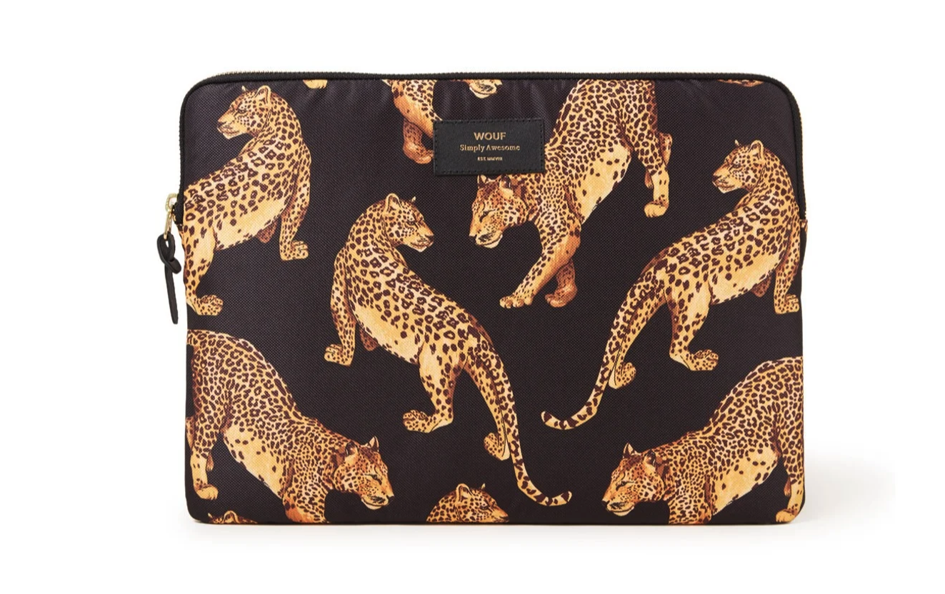 MacBook laptophoes met luipaard print